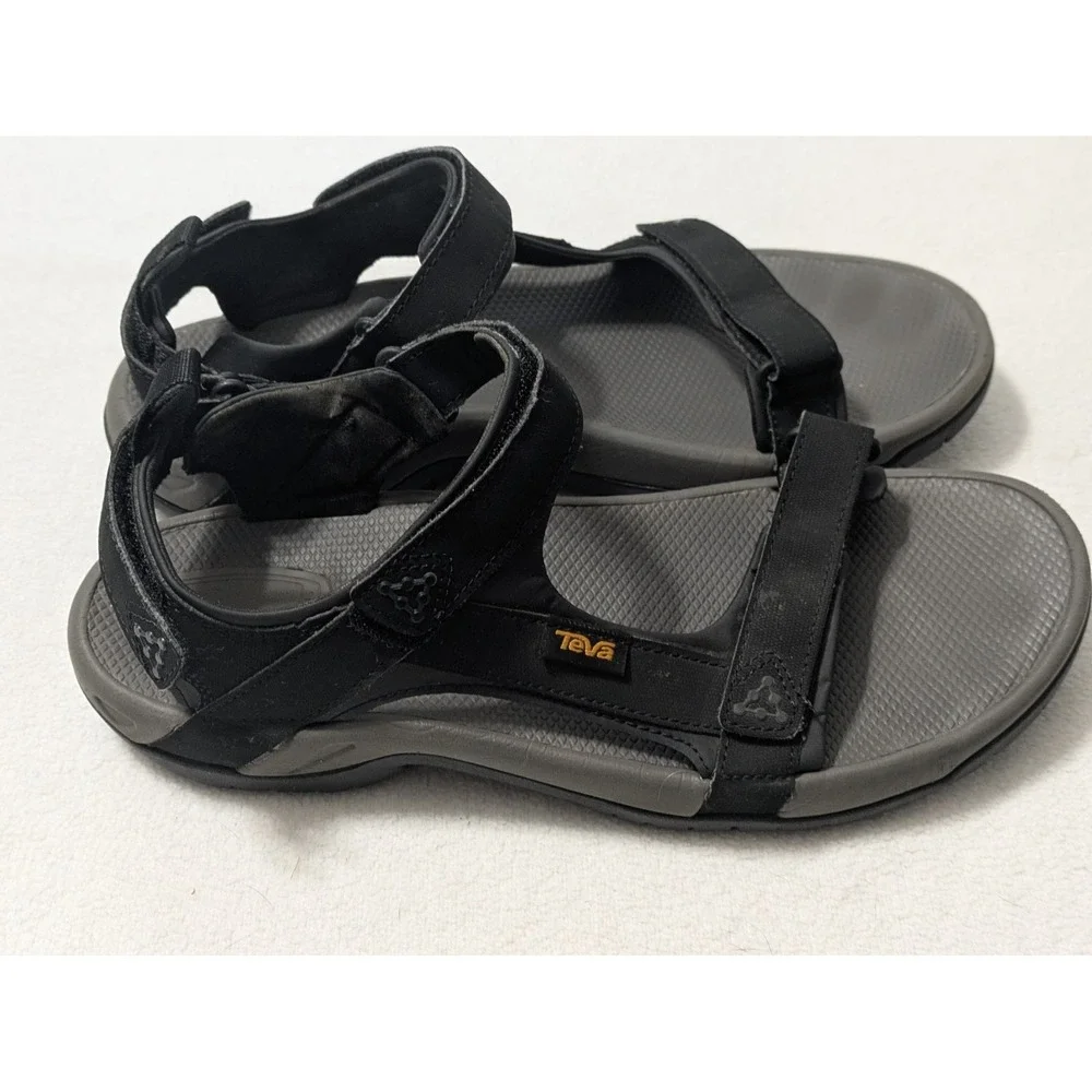 Teva Meacham Hiking Sandals Men's Black Open Toe Size 12